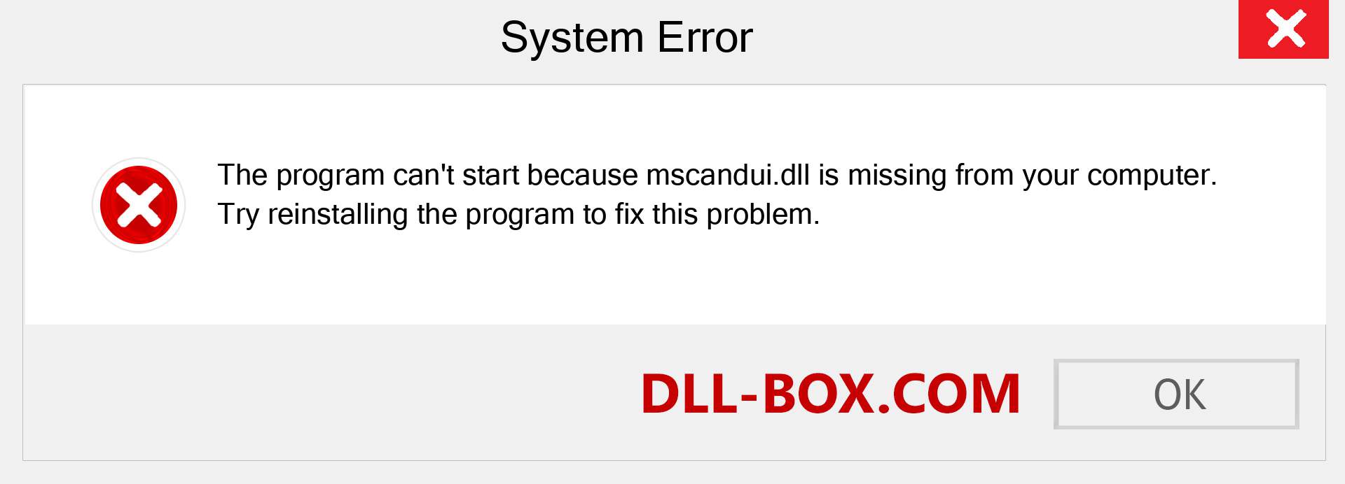  mscandui.dll file is missing?. Download for Windows 7, 8, 10 - Fix  mscandui dll Missing Error on Windows, photos, images